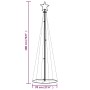 Cone-shaped Christmas tree with 108 multicolored LEDs, 70x180 cm. by , Christmas trees - Ref: Foro24-343489, Price: 41,89 €, ...