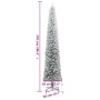Schmaler Weihnachtsbaum mit Ständer und künstlichem Schnee aus PVC, 270 cm. von , Weihnachtsbäume - Ref: Foro24-357686, Preis...