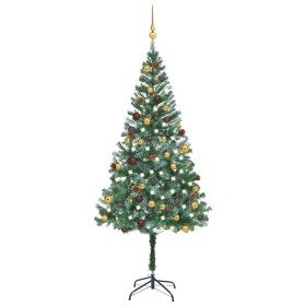Christmas tree with lights, ornaments, and pine cones 180 cm by , Christmas trees - Ref: Foro24-3077528, Price: 81,38 €, Disc...