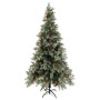 Christmas tree with lights and pine cones PVC PE green and white 225 cm by , Christmas trees - Ref: Foro24-3094566, Price: 25...