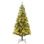 Christmas tree with lights and PVC PE green pine cones 225 cm by , Christmas trees - Ref: Foro24-3094558, Price: 184,48 €, Di...