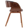 Gebogener Holz-Dining-Stuhl mit grauem Stoff von , Essstühle - Ref: Foro24-283111, Preis: 218,11 €, Rabatt: %