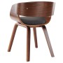 Gebogener Holz-Dining-Stuhl mit grauem Stoff von , Essstühle - Ref: Foro24-283111, Preis: 218,11 €, Rabatt: %