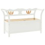 Banco madera maciza abeto blanco 107x45x75,5 cm de , Bancos para recibidores y almacenamiento - Ref: Foro24-351774, Precio: 1...
