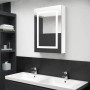 Badezimmerschrank mit hellem weißen LED-Spiegel 50x13x70 cm. von vidaXL, Badezimmerwaschtische - Ref: Foro24-326494, Preis: 1...