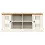 VIGO shoemaker bench made of solid white pine wood 106x35x45 cm by , Benches for halls and storage - Ref: Foro24-353179, Pric...