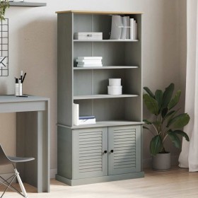 VIGO solid pine wood bookcase in gray, 85x35x170 cm by , Bookcases and shelves - Ref: Foro24-353198, Price: 233,74 €, Discoun...