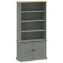 VIGO solid pine wood bookcase in gray, 85x35x170 cm by , Bookcases and shelves - Ref: Foro24-353198, Price: 233,74 €, Discoun...