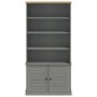 VIGO solid pine wood bookcase in gray, 85x35x170 cm by , Bookcases and shelves - Ref: Foro24-353198, Price: 233,74 €, Discoun...