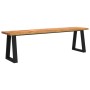 Solid acacia wood live edge bench 160 cm by , Benches for halls and storage - Ref: Foro24-353295, Price: 176,51 €, Discount: %