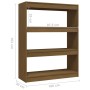 Raumteiler-Regal aus Pinienholz in Honigbraun 100x30x103 cm von , Bücherregale und Regale - Ref: Foro24-808216, Preis: 61,52 ...