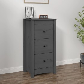 Aparador de madera maciza de pino gris 40x35x80 cm de , Aparadores - Ref: Foro24-813743, Precio: 77,92 €, Descuento: %
