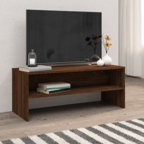 TV stand made of brown oak plywood, 100x40x40 cm by , TV Furniture - Ref: Foro24-815233, Price: 54,99 €, Discount: %
