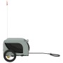 Fahrradanhänger für Haustiere aus Eisen und grauem schwarzen Oxford-Stoff. von , Kinderwagen für Haustiere - Ref: Foro24-9399...
