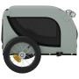 Fahrradanhänger für Haustiere aus Eisen und grauem schwarzen Oxford-Stoff. von , Kinderwagen für Haustiere - Ref: Foro24-9399...