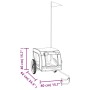 Bicycle pet trailer, iron frame, Oxford fabric in gray and black. by , pet strollers - Ref: Foro24-93993, Price: 92,81 €, Dis...