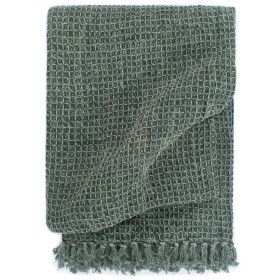 Manta de algodón verde oscuro 220x250 cm de , Mantas - Ref: Foro24-133760, Precio: 64,96 €, Descuento: %