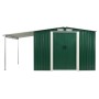 Cobertizo jardín puertas correderas acero verde 386x205x178 cm de , Cobertizos - Ref: Foro24-144029, Precio: 772,02 €, Descue...