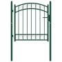Puerta de jardín con arco superior acero verde 100x100 cm de , Puertas de jardín - Ref: Foro24-146363, Precio: 157,65 €, Desc...