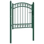 Puerta de jardín con arco superior acero verde 100x100 cm de , Puertas de jardín - Ref: Foro24-146363, Precio: 157,65 €, Desc...