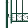 Puerta de jardín con arco superior acero verde 100x100 cm de , Puertas de jardín - Ref: Foro24-146363, Precio: 157,65 €, Desc...