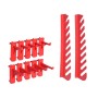 80-teiliges Set von Aufbewahrungsboxen, Wandpaneelen in Rot und Schwarz von , Werkzeugschränke - Ref: Foro24-150812, Preis: 5...