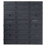 80-teiliges Set von Aufbewahrungsboxen, Wandpaneelen in Rot und Schwarz von , Werkzeugschränke - Ref: Foro24-150812, Preis: 5...