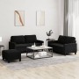 Schwarzes Samt-Sofaset mit 3 Kissenstücken. von , Sofas - Ref: Foro24-3201511, Preis: 496,31 €, Rabatt: %