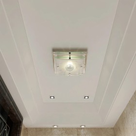 Lámpara de techo de vidrio, cristal cuadrado 1 x E27 de , Apliques de techo - Ref: Foro24-240542, Precio: 23,38 €, Descuento: %