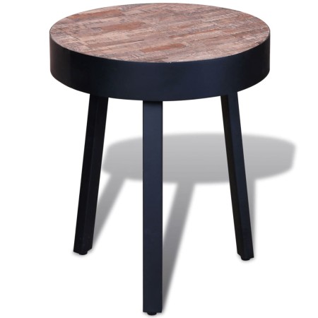 Mesita redonda de madera de teca reciclada | Foro24.es | Tu tienda online para hogar, jardín y más Foro24.es