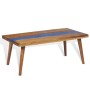 Mesa de centro de resina de teca 100x50x40 cm de , Mesas de centro - Ref: Foro24-245067, Precio: 285,03 €, Descuento: %