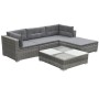 Set de sofás de jardín 5 piezas y cojines ratán sintético gris de , Conjuntos de jardín - Ref: Foro24-42835, Precio: 414,21 €...