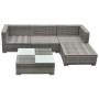 Set de sofás de jardín 5 piezas y cojines ratán sintético gris de , Conjuntos de jardín - Ref: Foro24-42835, Precio: 414,21 €...