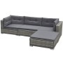 Set de sofás de jardín 5 piezas y cojines ratán sintético gris de , Conjuntos de jardín - Ref: Foro24-42835, Precio: 414,21 €...