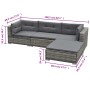 Set de sofás de jardín 5 piezas y cojines ratán sintético gris de , Conjuntos de jardín - Ref: Foro24-42835, Precio: 414,21 €...