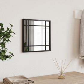 Espejo de pared cuadrado de hierro negro 30x30 cm de , Espejos - Ref: Foro24-358632, Precio: 36,19 €, Descuento: %