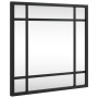 Square black iron wall mirror 30x30 cm by , Mirrors - Ref: Foro24-358632, Price: 37,20 €, Discount: %
