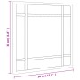 Square black iron wall mirror 30x30 cm by , Mirrors - Ref: Foro24-358632, Price: 37,20 €, Discount: %