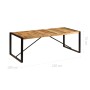 Massiver Esstisch aus Mangoholz 220x100x75 cm von , Küchen- und Esstische - Ref: Foro24-247408, Preis: 293,15 €, Rabatt: %