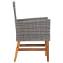 7-piece garden dining set made of synthetic rattan and gray acacia wood by , Garden sets - Ref: Foro24-46007, Price: 533,45 €...