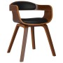 Synthetic leather and black curved wood dining chair by , dining chairs - Ref: Foro24-3092371, Price: 174,89 €, Discount: %