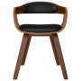 Synthetic leather and black curved wood dining chair by , dining chairs - Ref: Foro24-3092371, Price: 174,89 €, Discount: %