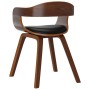 Synthetic leather and black curved wood dining chair by , dining chairs - Ref: Foro24-3092371, Price: 174,89 €, Discount: %