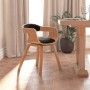 Esszimmerstuhl aus Kunstleder und gebogener schwarzer Holzstruktur von , Essstühle - Ref: Foro24-3092373, Preis: 149,85 €, Ra...