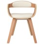 Dining chairs 6 pcs curved wood and cream synthetic leather by , dining chairs - Ref: Foro24-3092392, Price: 1,00 €, Discount: %