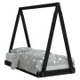 Bed frame for children made of black pine wood 70x140 cm by , Cribs and beds for children - Ref: Foro24-834527, Price: 103,06...