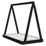 Bed frame for children made of black pine wood 70x140 cm by , Cribs and beds for children - Ref: Foro24-834527, Price: 103,06...