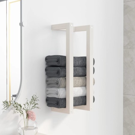 Solid white pine wood towel rack 23x18x60 cm by , Towel racks - Ref: Foro24-822393, Price: 21,05 €, Discount: %