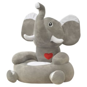 Plush chair for children, gray elephant by , Chairs and high chairs for children - Ref: Foro24-80159, Price: 61,19 €, Discoun...