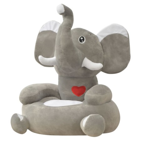Plüschstuhl für Kinder, grauer Elefant von , Stühle und Hochstühle für Kinder - Ref: Foro24-80159, Preis: 61,19 €, Rabatt: %